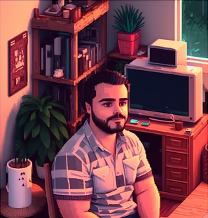 Image de Simon Bénet en pixel art