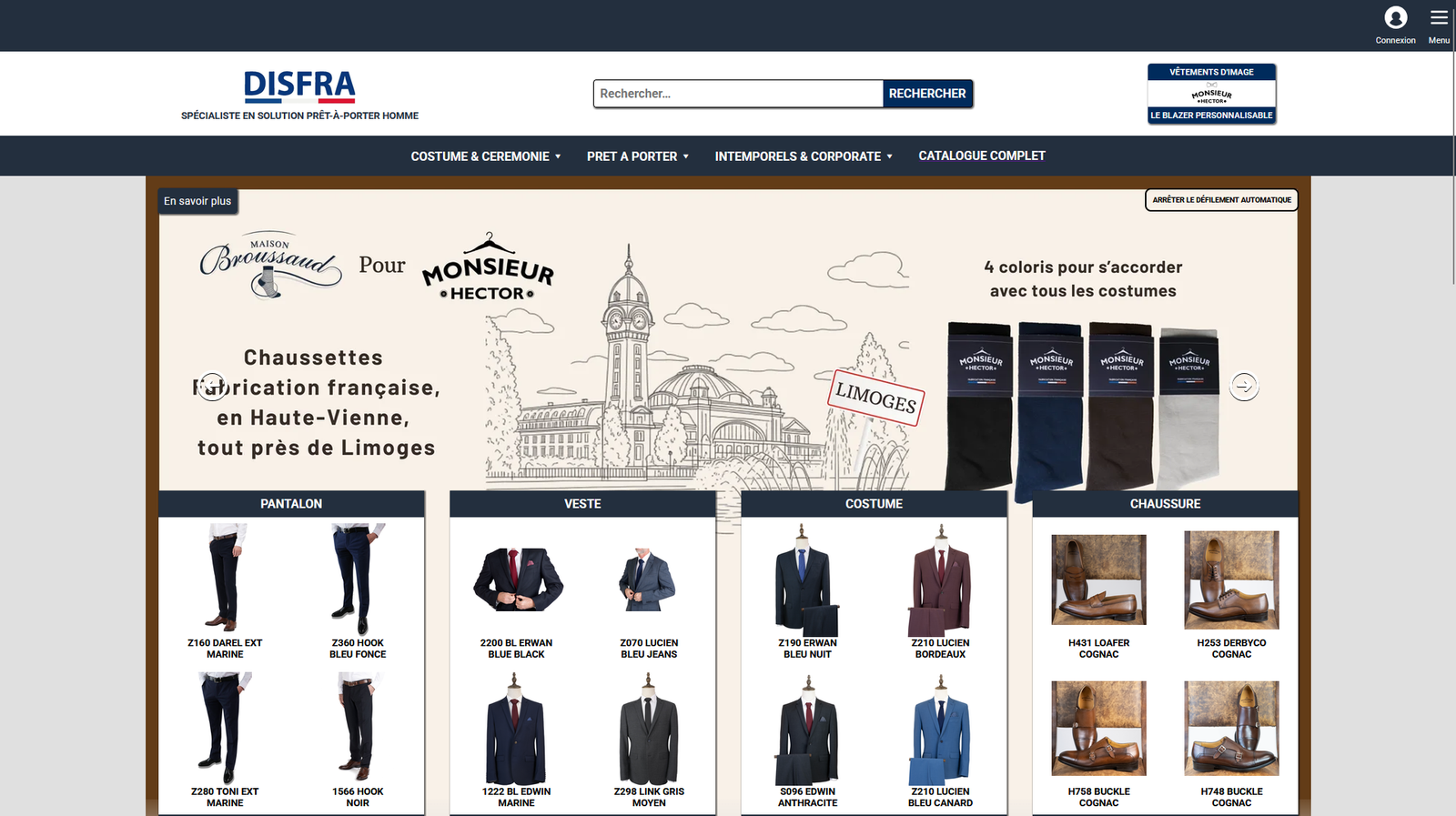 Aperçu de la plateforme B2B DISFRA